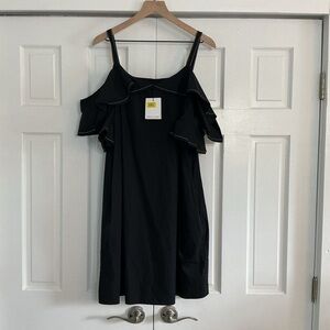Gibson Latimer‎ Black Ruffle Mini Dress